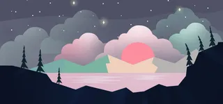 手绘创意森林免抠