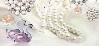 天猫华丽珍珠宝背景高清