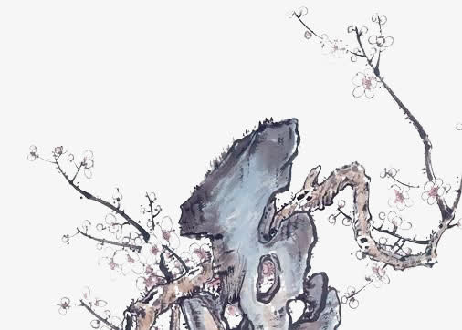 水墨梅花免抠
