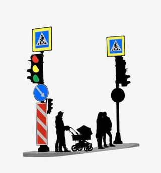 灯红灯的路人免抠