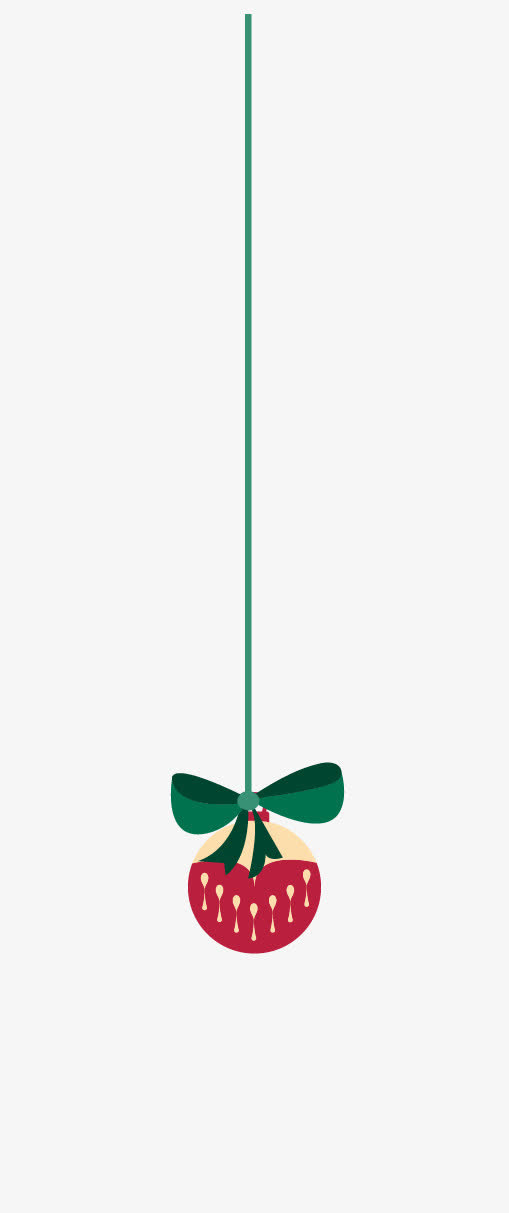 绿色蝴蝶结挂饰球免抠