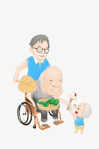 卡通手绘端午节日免抠