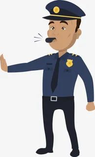 卡通交警免抠