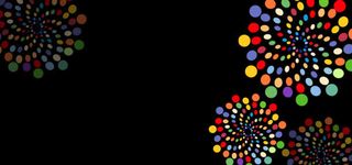 圆形花纹黑色背景