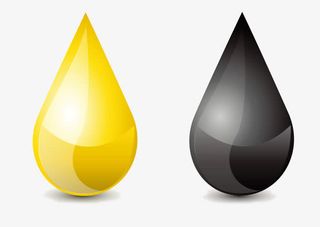 金黄色黑色油滴矢量图免抠
