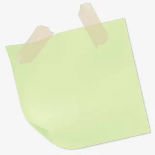 文艺卡通便签纸装饰海报设计免抠