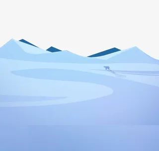 卡通冰天雪地免抠