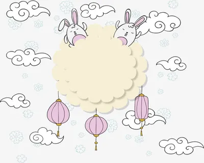 手绘中秋之夜免抠