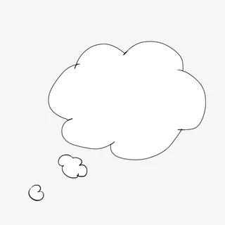 简约云对话框气泡云免抠