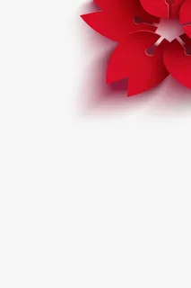 元旦新年红色喜庆大红花边角免抠 元旦新年红色喜庆大红花边角免抠