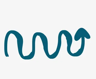 矢量手绘曲线箭头PNG图片免抠