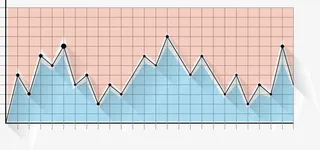 蓝色股票走势图素材免抠