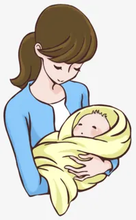 蓝衣美丽慈祥妈妈免抠