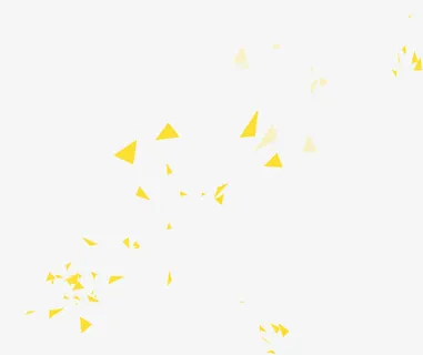 飞舞黄色三角形免抠漂浮几何图元素