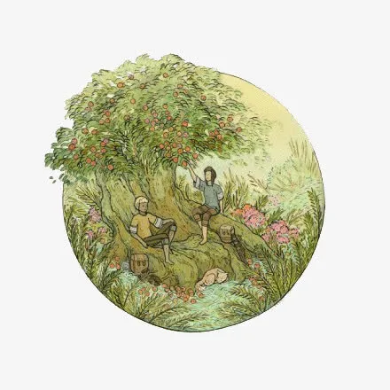 清新插画免抠