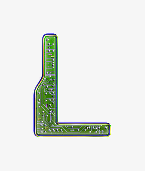 电路板字母l免抠