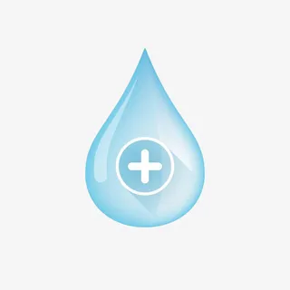 矢量蓝色水滴免抠