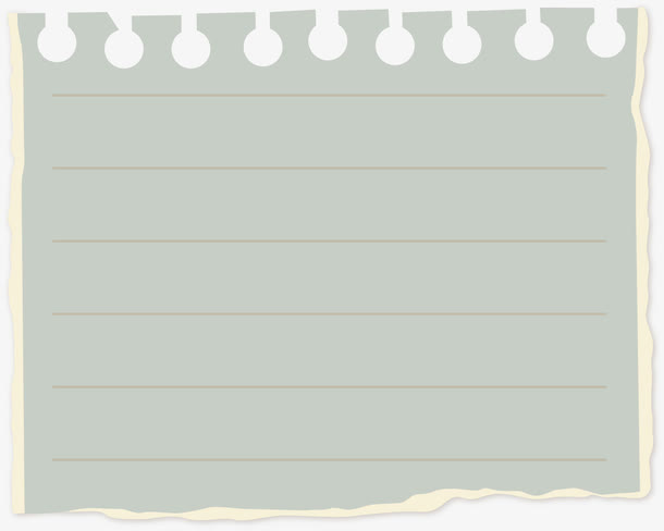 绿色横格纸张免抠