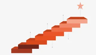 楼梯状ppt图表免抠