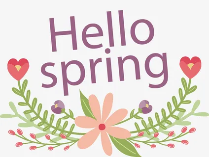 春天你好花朵装饰免抠