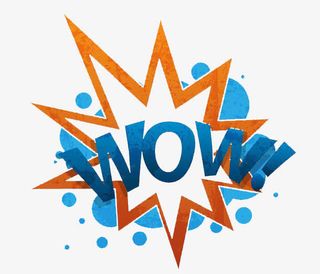 WOW星形惊叹标贴免抠