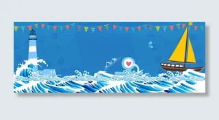 夏季清凉可爱卡通背景高清