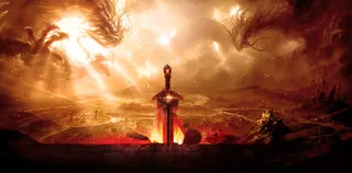 战争战火场景龙宝剑免抠