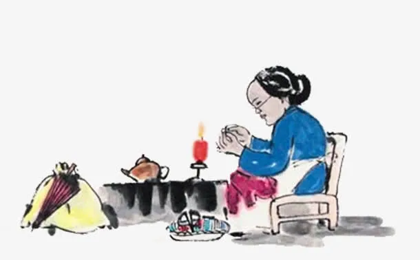 中国风游子吟孟郊插画免抠