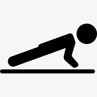 男孩做俯卧撑图标免抠