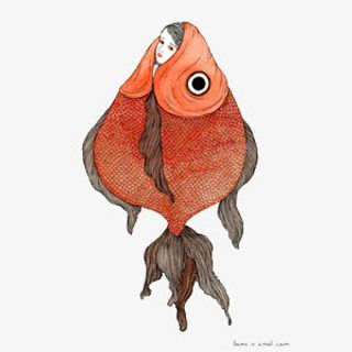 手绘创意美人鱼免抠