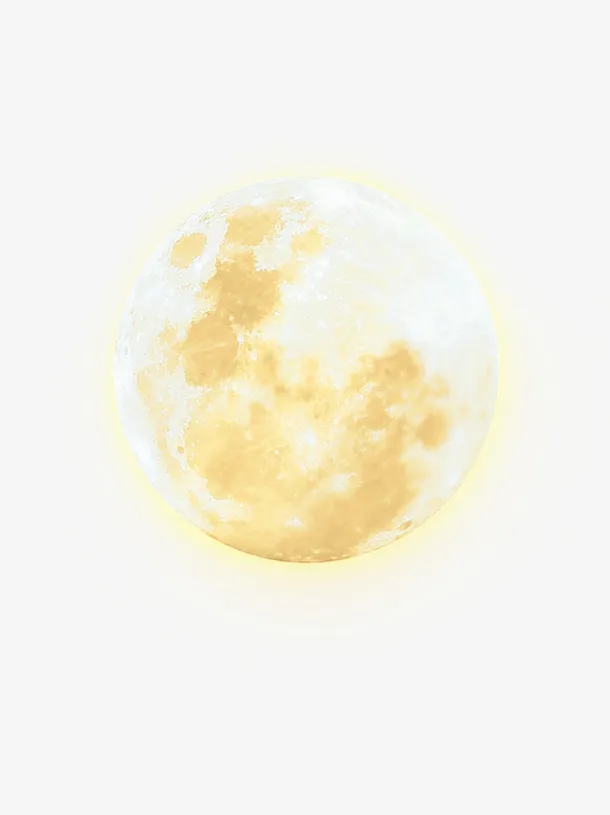 散发光芒的月亮免抠