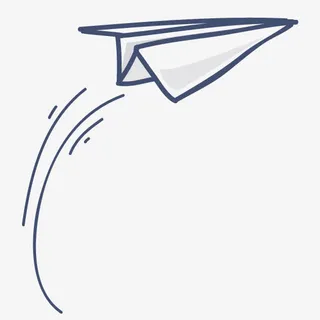矢量飞行的纸飞机免抠