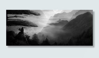 中国风水墨山水人物背景高清