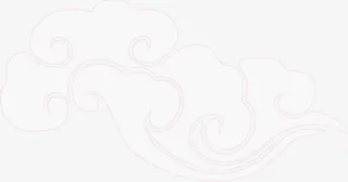 粉色简约手绘花纹云朵免抠