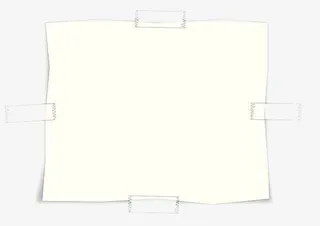 手绘白色胶纸便签免抠