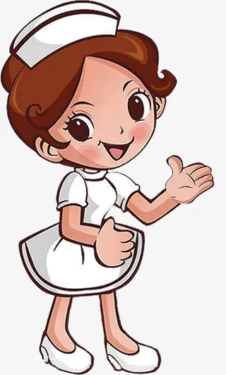 卡通护士医疗温馨关爱呵护免抠