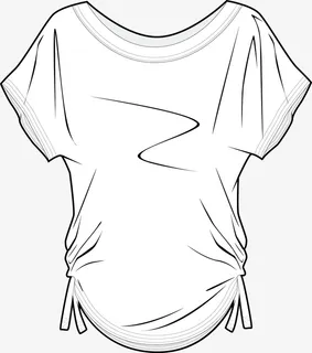 短袖手绘图免抠