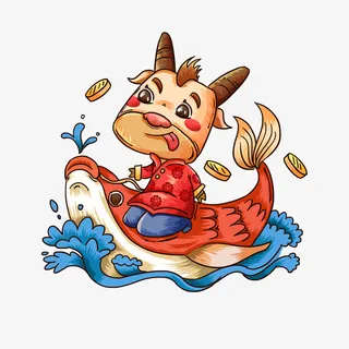 牛年浪水浪花啊免抠