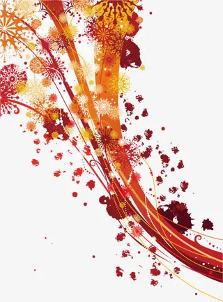 喜庆年会签到海报矢量素材免抠