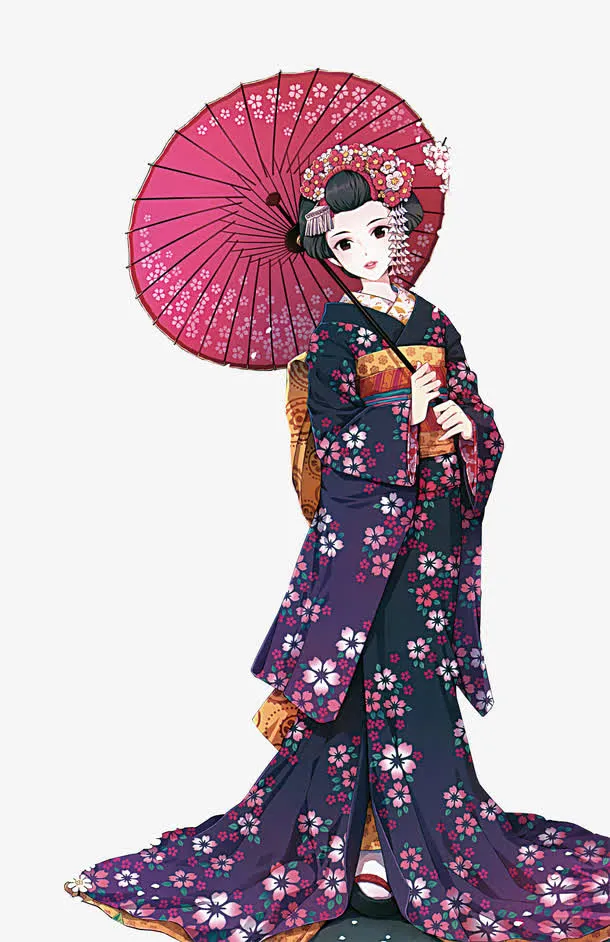 日本和服动漫人物免抠