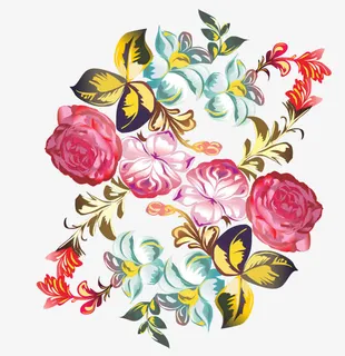 花朵海报背景手绘鲜花素材