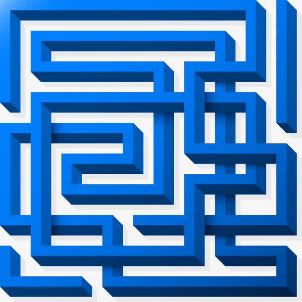 矢量手绘迷宫免抠