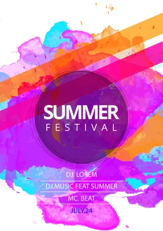 五彩晕染颜料背景素材高清