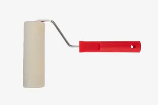 红色手柄油漆滚筒刷免抠