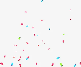 彩纸漂浮物免抠漂浮几何图元素