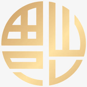 金色花纹福字矢量素材免抠