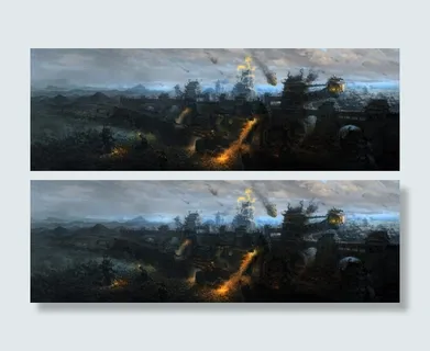 2d原创插画宽屏免抠