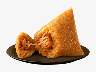 醇香鲜肉粽微距特写免抠