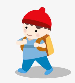 蓝衣服小孩免抠