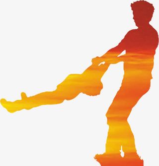 高清父亲节父爱背影免抠